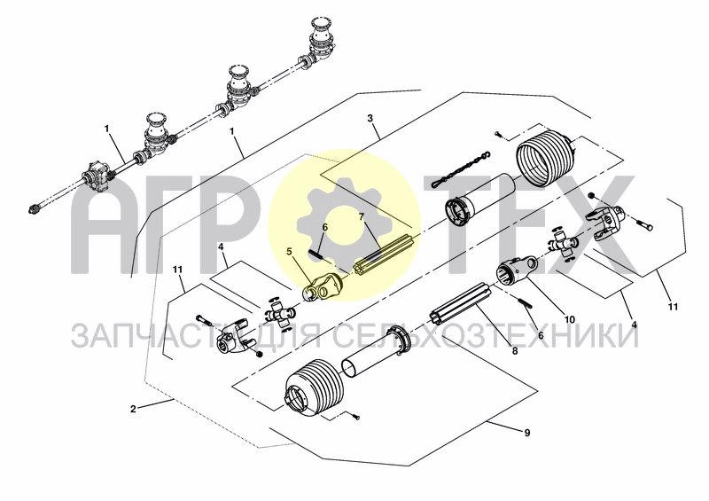 Чертеж CONN. DRIVE SHAFT  FRONTSIDE