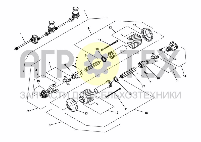 Чертеж DRIVE SHAFT GKN WS