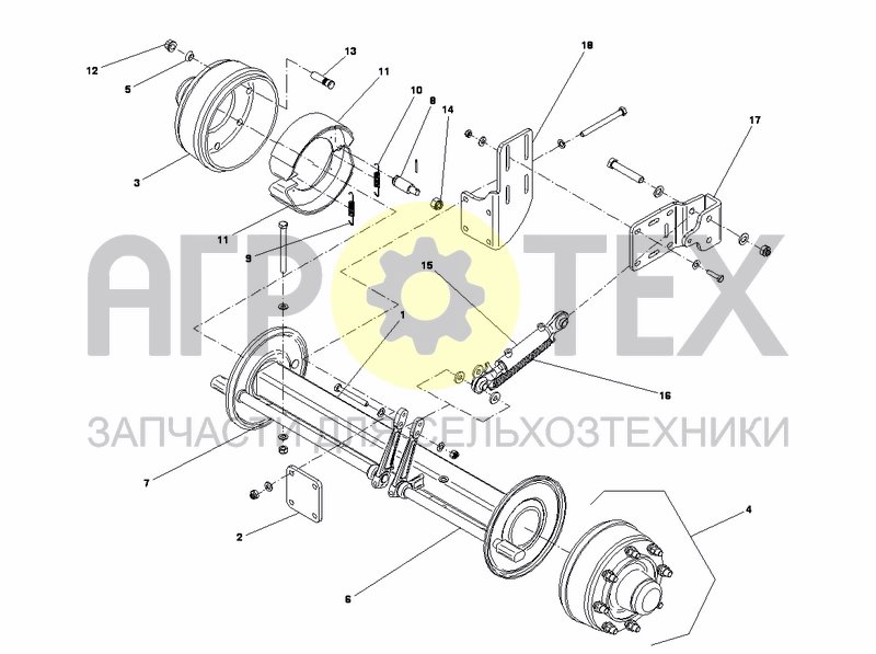 Чертеж AXLE 1400