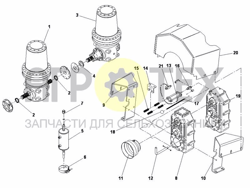 Чертеж GEARBOX SPG 1007