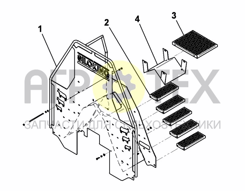 Чертеж STEPS - FOLD. CONV. NARR. CONFIG. FRONT MOUNTED