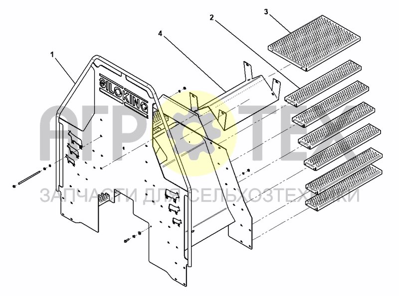 Чертеж STEPS - CONV. REAR MOUNTED