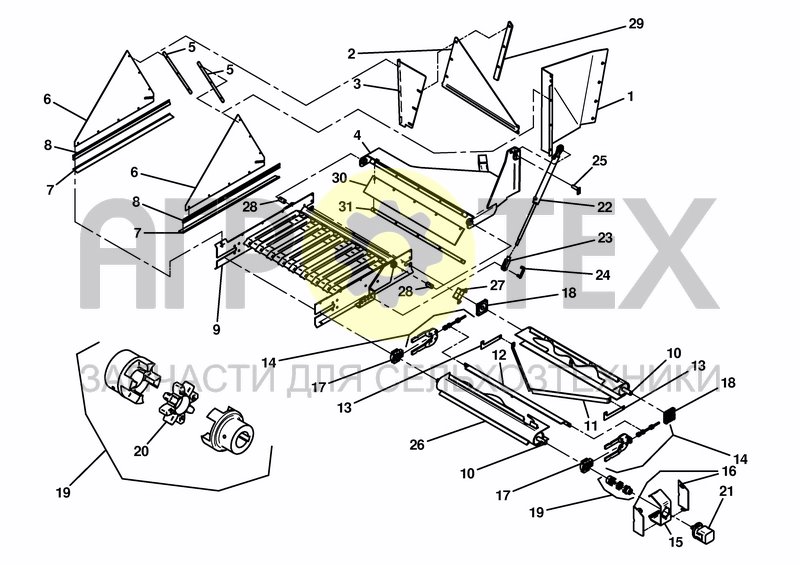 Чертеж FOLDABLE CONV. 1100 (W. SIDE DOOR FRONT RIGHT)