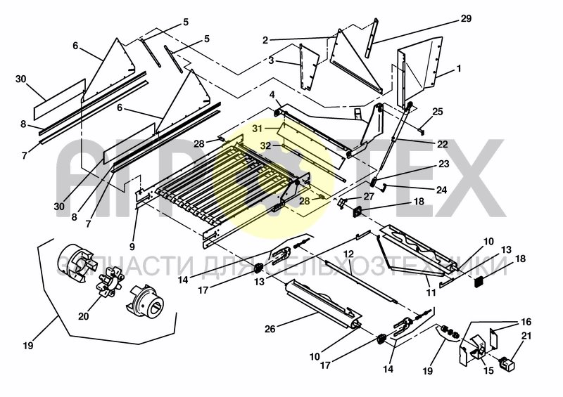 Чертеж FOLDABLE CONV. 1500 (W. SIDE DOOR FRONT RIGHT)