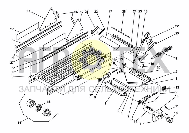 Чертеж FOLDABLE CONVEYOR 1700 (W. CONVEYOR)