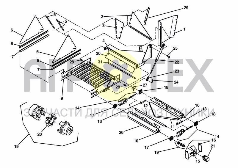 Чертеж FOLDABLE CONV. 800 (W. SIDE DOOR FRONT RIGHT)