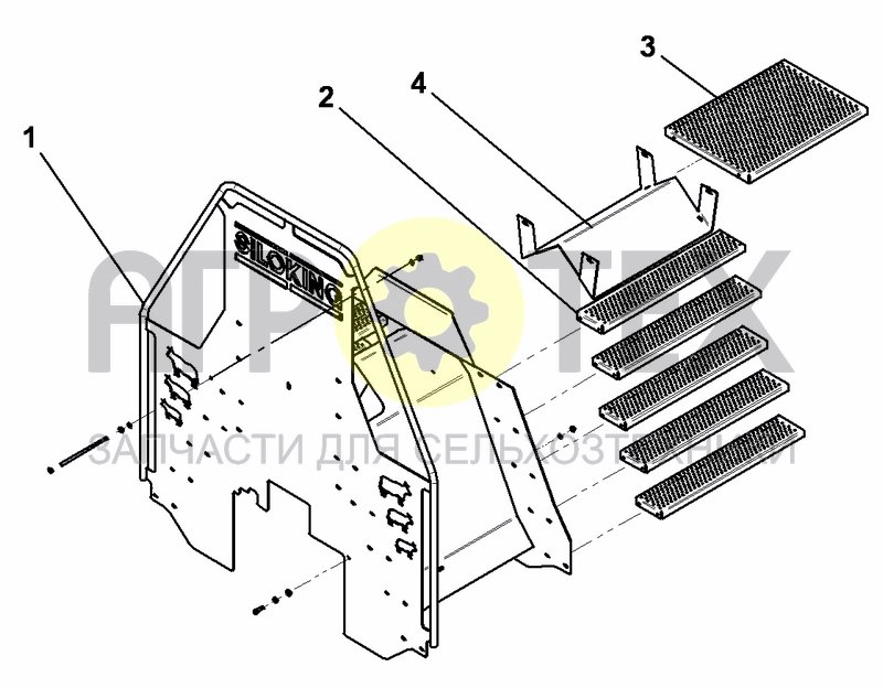 Чертеж STEPS - CONV. REAR MOUNTED