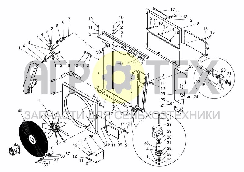 Чертеж COOLING SYSTEM BASE FRAME