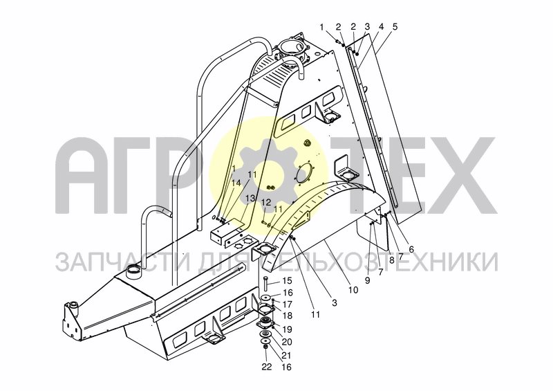 Чертеж FUEL & HYD. TANK MECHANICAL COMPONENTS