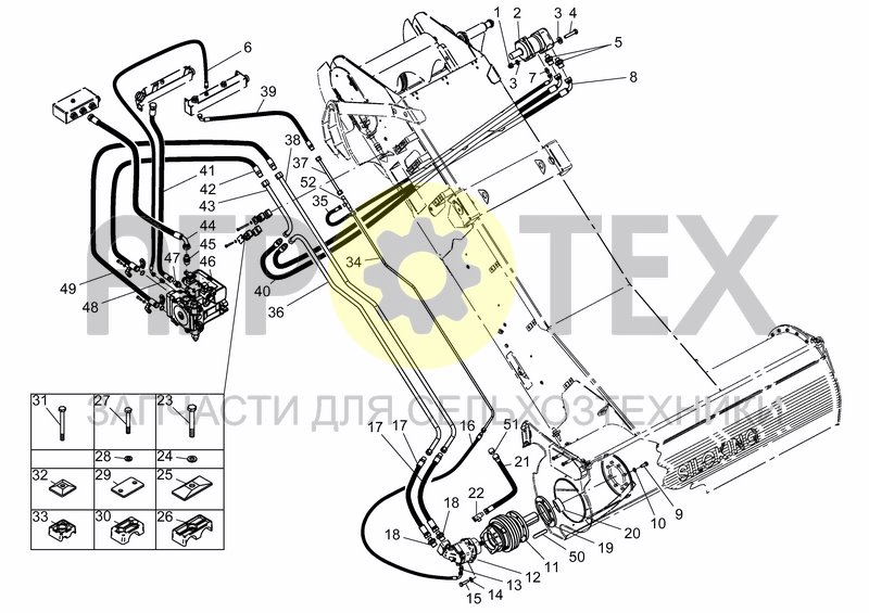 Чертеж HYD. MILLING HEAD SYSTEM PA/BO