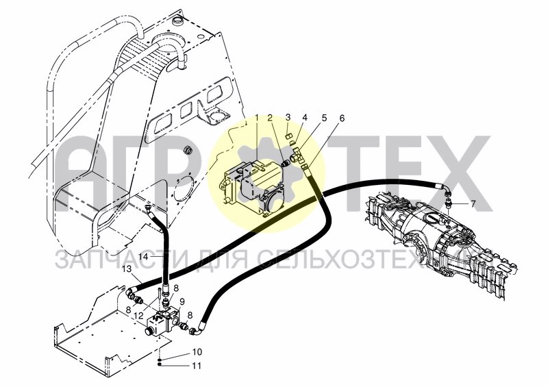 Чертеж HYD. AXLE DIFFERENTIAL