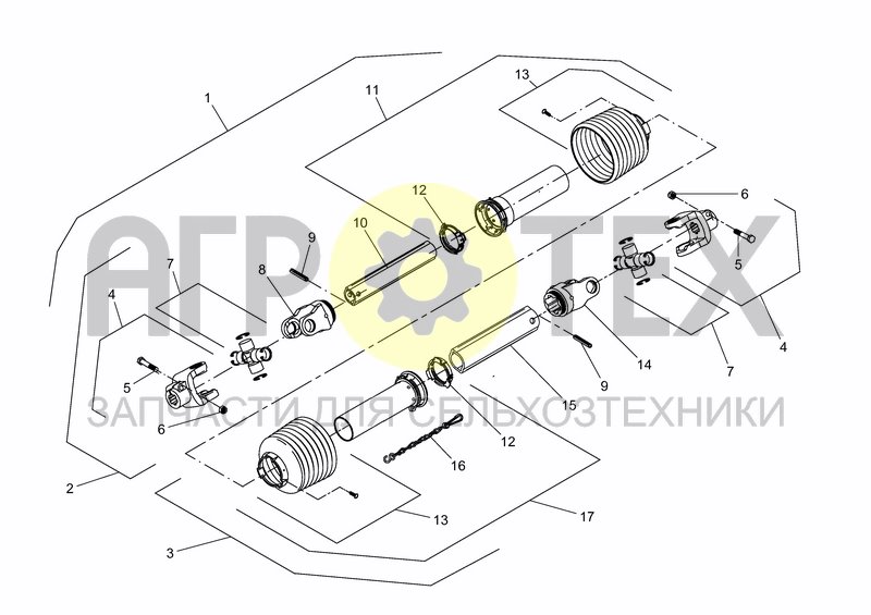 Чертеж CONNECTION DRIVE SHAFT