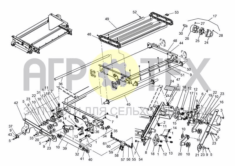 Чертеж CHAIN CONV. 750 RETRACTABLE - REAR LH