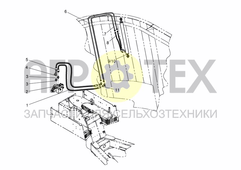 Чертеж HYD. SERVICE SYSTEM - SIDE DOOR REAR LH