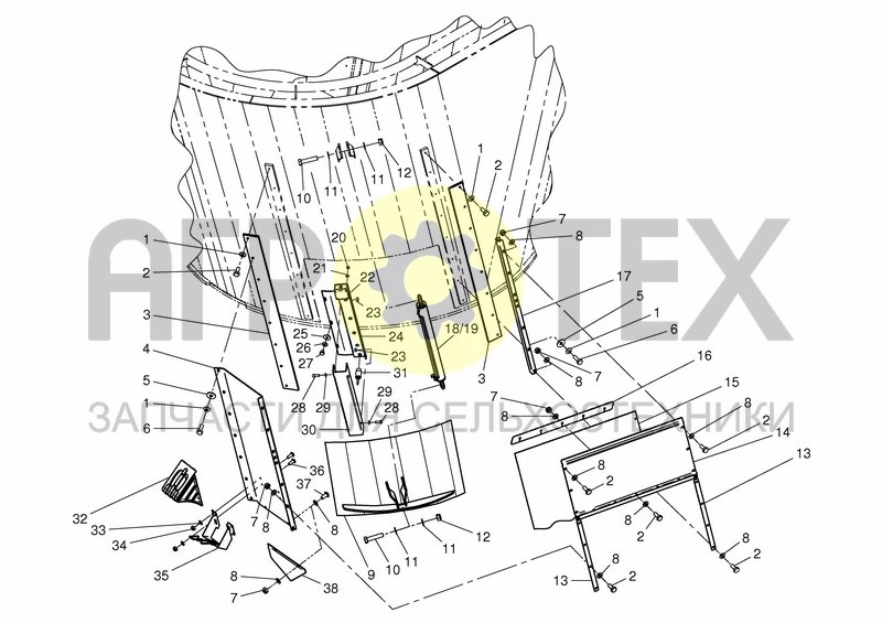 Чертеж SIDE DOOR REAR RH - 12/13/14 M? MONO