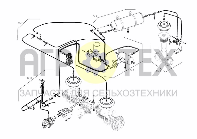 Чертеж AIR SYSTEM O/VIEW - 25/40 KM/H