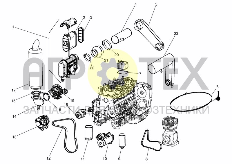 Чертеж ENGINE 4-CYLINDER