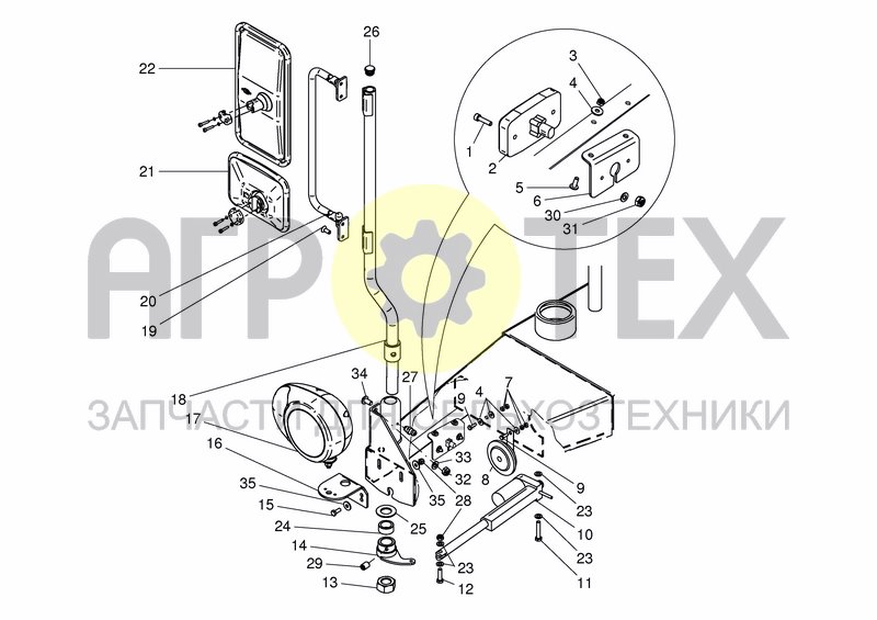 Чертеж FUEL & HYD. TANK FRONT COMPONENTS