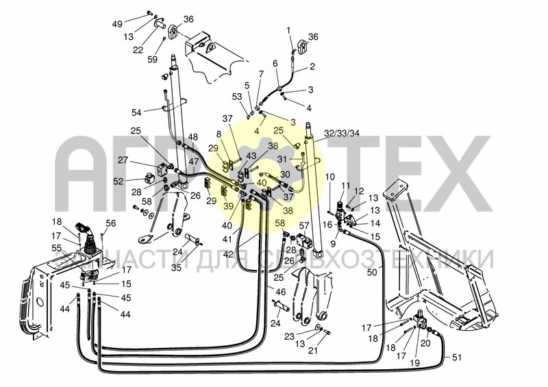 Чертеж HYD. SERVICE SYSTEM - MILLING HEAD UP/DOWN