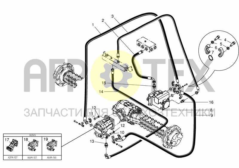 Чертеж HYD. DRIVING SYSTEM BO