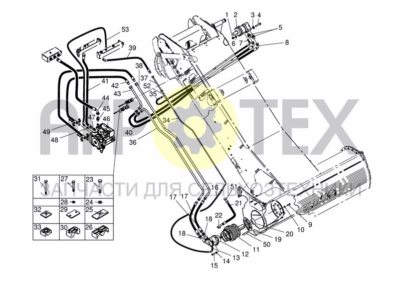 Чертеж HYD. MILLING HEAD SYSTEM PA/BO