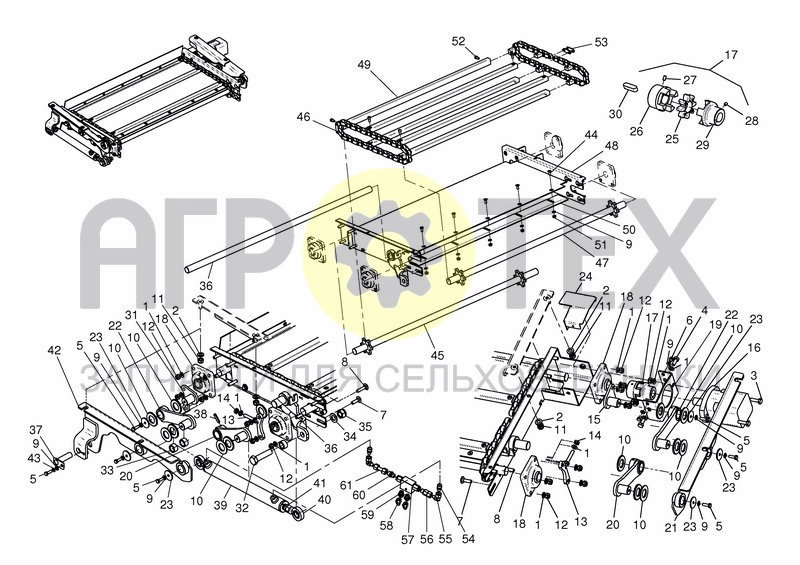 Чертеж CHAIN CONV. 600 RETRACTABLE - REAR LH/RH