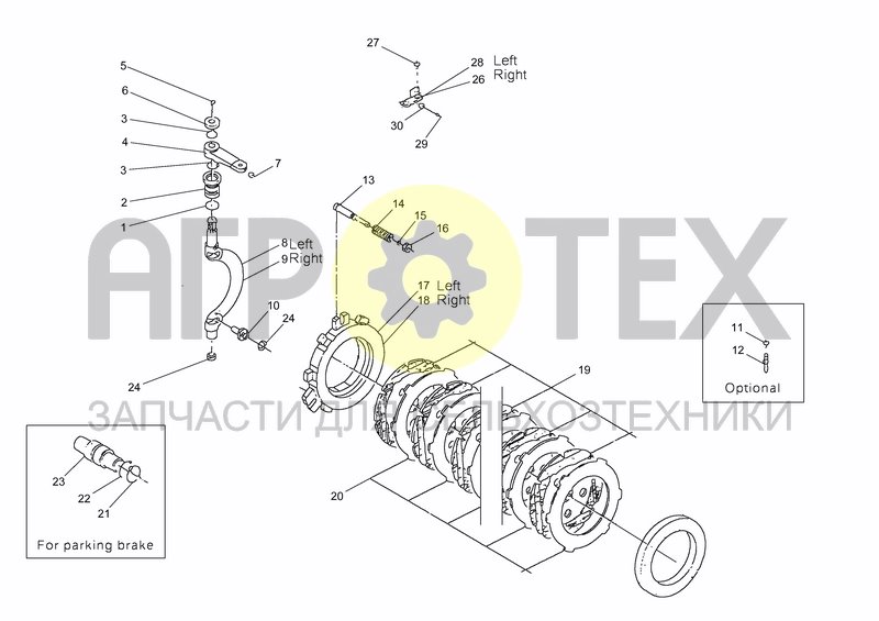 Чертеж AXLE - 40 KM/H BRAKES