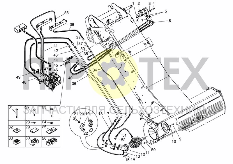 Чертеж HYD. MILLING HEAD SYSTEM BO/BO