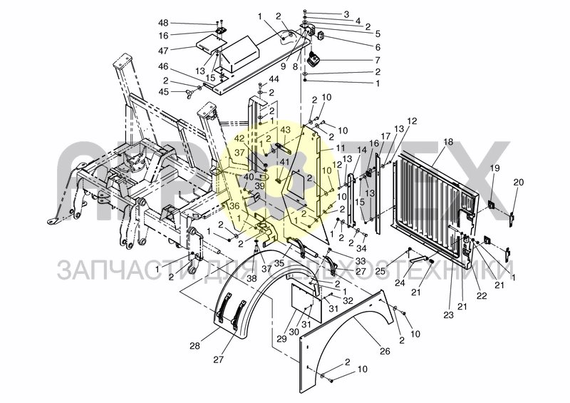 Чертеж CHASSIS RADIATOR - VERSION 2