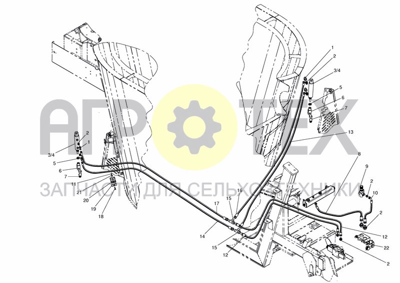 Чертеж HYD. SERVICE SYSTEM - COUNTER KNIVES