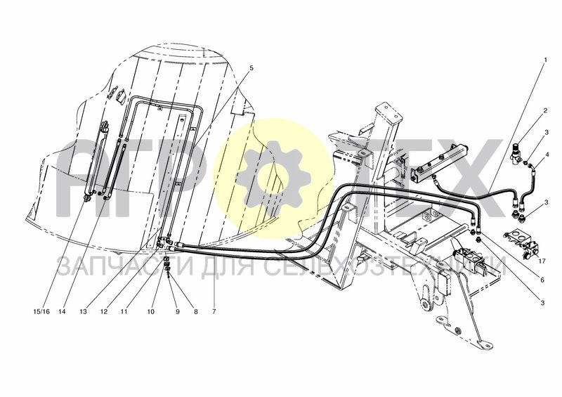 Чертеж HYD. SERVICE SYSTEM - SIDE DOOR FRONT RH