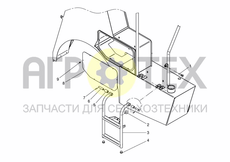 Чертеж FUEL & HYD. TANK COMPONENTS RH