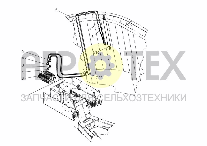 Чертеж HYD. SERVICE SYSTEM - SIDE DOOR REAR LH