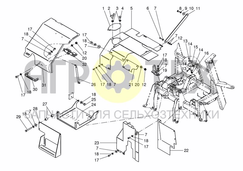 Чертеж CHASSIS ENGINE - 6 CYL