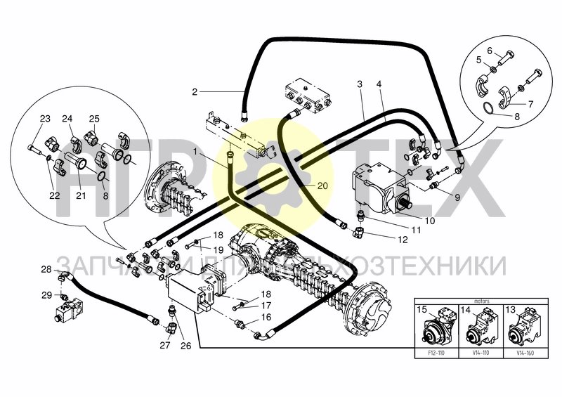 Чертеж HYD. DRIVING SYSTEM PA/DA