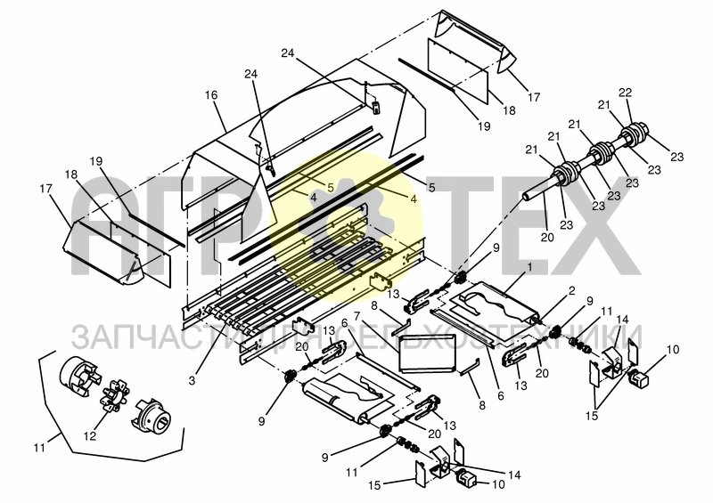 Чертеж FRONT CONVEYOR - 2340MM