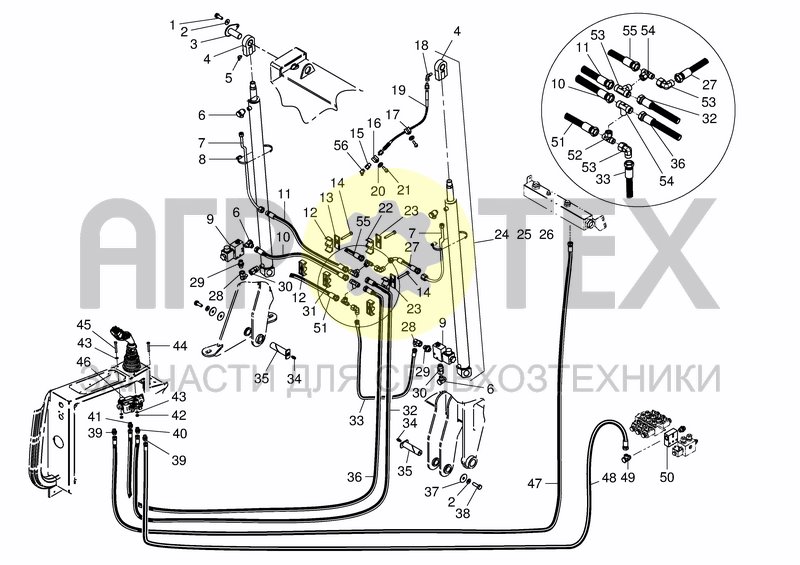 Чертеж HYD. SERVICE SYSTEM - MILLING HEAD UP/DOWN