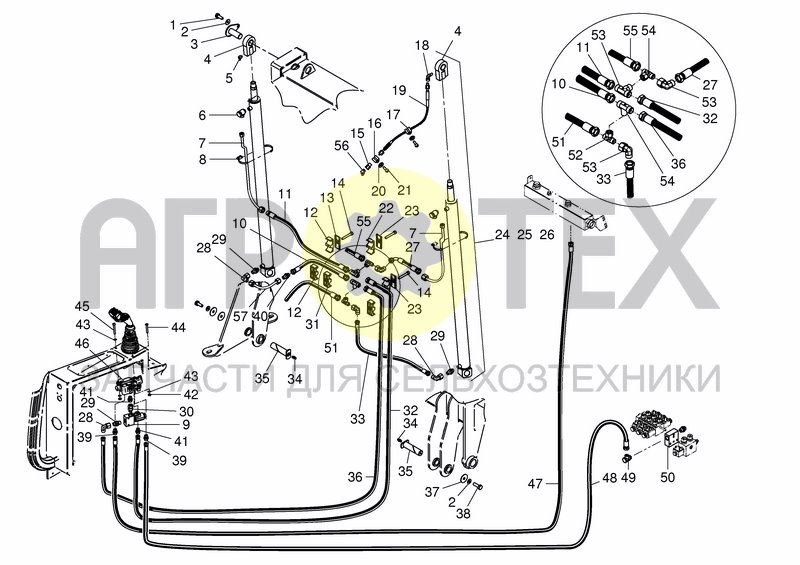 Чертеж HYD. SERVICE SYSTEM - MILLING HEAD UP/DOWN