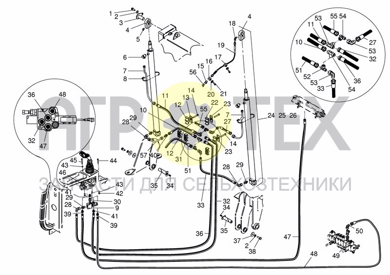 Чертеж HYD. SERVICE SYSTEM - MILLING HEAD UP/DOWN