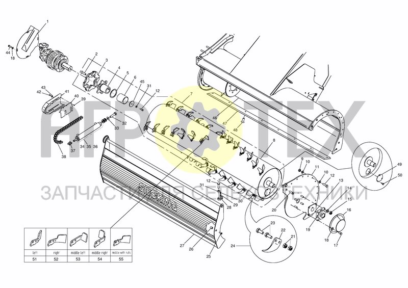 Чертеж MILLING HEAD