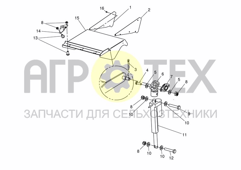 Чертеж MILLING HEAD - THROW OFF COVER