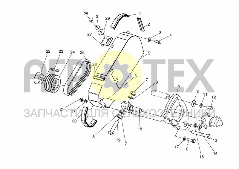 Чертеж MILLING HEAD - BELT DRIVE