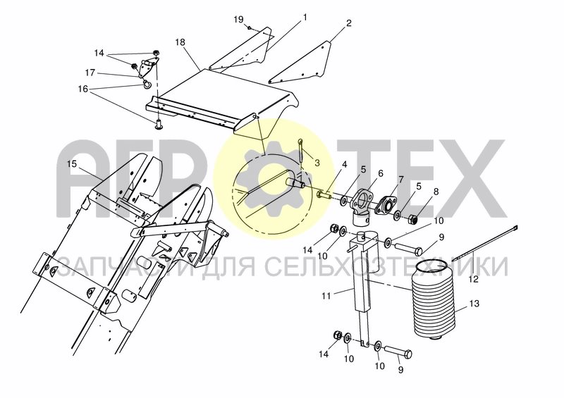 Чертеж MILLING HEAD - THROW OFF COVER