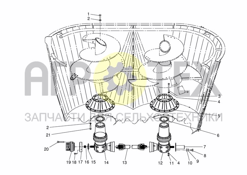 Чертеж AUGER GEAR - 16M DUO