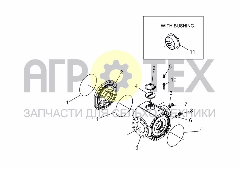 Чертеж AXLE TYP 112 CENTRAL HOUSING