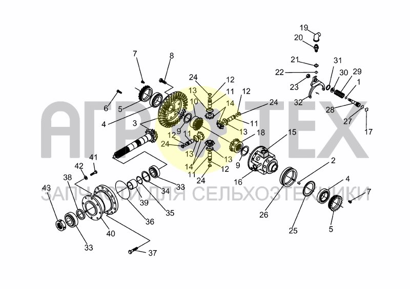 Чертеж AXLE TYP 112 DIFFERENTIAL