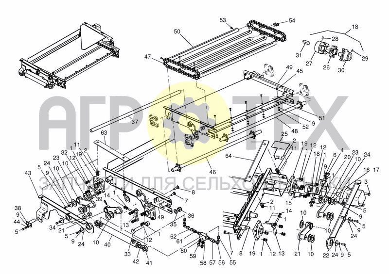 Чертеж CHAIN CONV. 750 RETRACTABLE TO S.NR. 68131