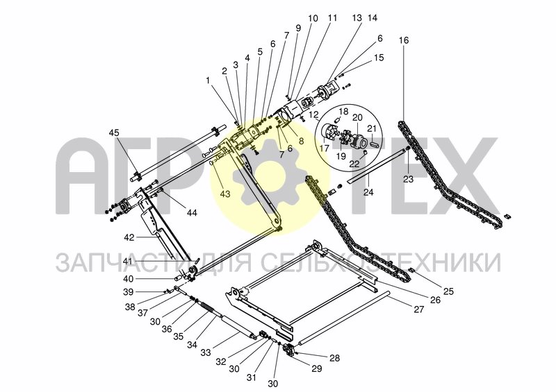 Чертеж CHAIN CONV. FOLDING 800/1100/1500/1700