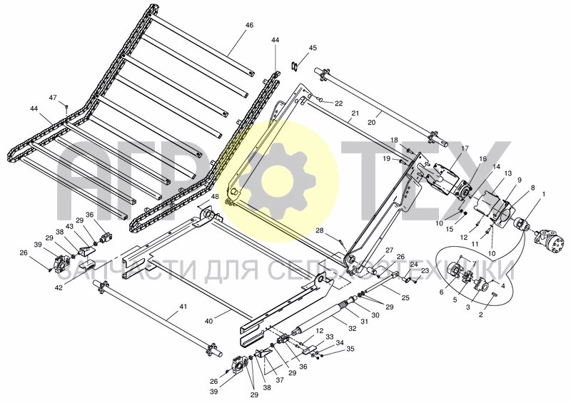 Чертеж CHAIN CONV. FOLDING 800/1100/1500/1700