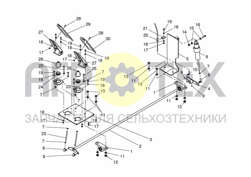 Чертеж THROTTLE TWIN  PEDAL